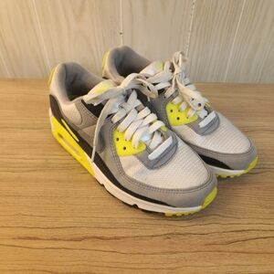 Women's Nike Air Max 90 - Color: White/Particle Gray/Volt/Black - Size 8 w/ Box